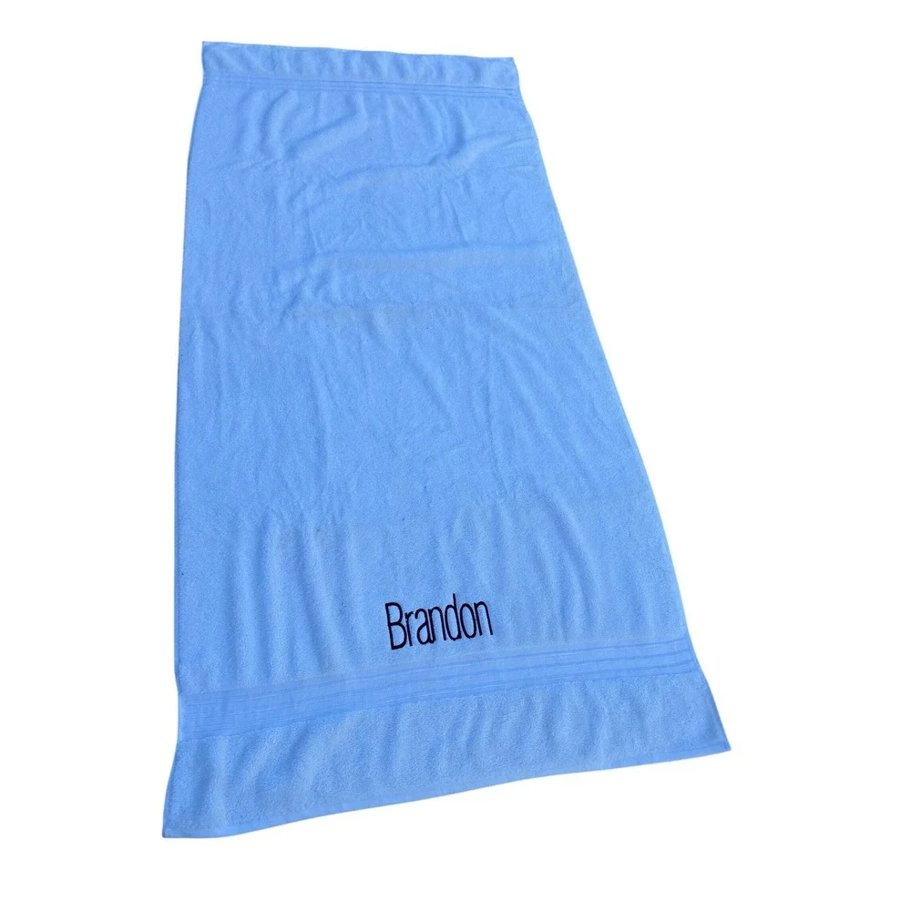 Hotel by Biltmore Bath Towel 30x54 Blue Brandon Embroidered MicroCotton Unisex